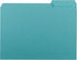 Smead Interior File Folder - 1/3-Cut Tab, Letter Size, Aqua, 100 per Box