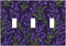 Hayyett Motif Of Lavender Plants On Dark Purple Light Switch Covers 3 Gang