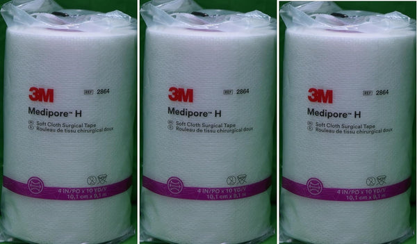 3M Medipore H Soft Cloth Surgical Tape - 4" wide by 10