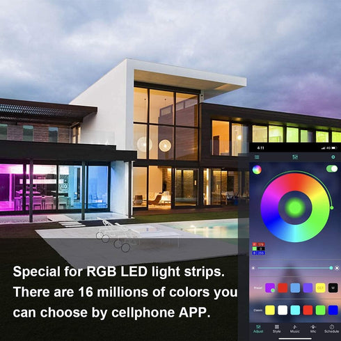 2 1 5V-24V SUPERNIGHT RGB LED Strip Light Controller, APP Controlled LED Smart Music Controller, in RGB Bluetooth