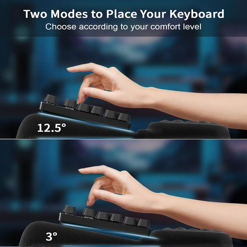 Starvortex 43cm Computer Keyboard Stand with Wrist Rest, Ergonomic Keyboard Pad with Wrist Support, Keyboard Riser
