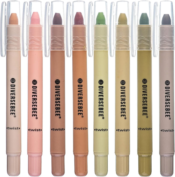 DIVERSEBEE Bible Highlighters and Pens | 8 Pack Assorted Colors Gel Highlighters Set for Journaling School Supplies