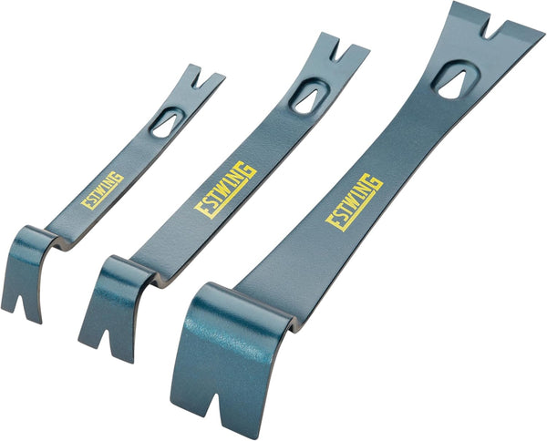 ESTWING 3-Piece Pry Bar Set, 5.5", 7.5" & 10" Nail Pullers with Forged Steel