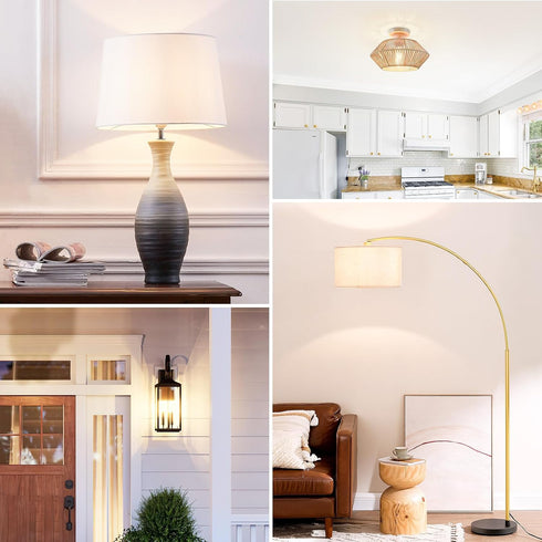A19 E26 Dimmable Bulb, 4W(40 Dimming Bulbs 400lm, 5000K Bulb 6 Pack Base Edison LED Watt Equivalent) Stepless Light