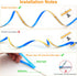 Smacen 4.92Ft 6000K Battery Powered COB Led Strip Lights, Battery Operated Cool White LED Strip Light, High Brightness