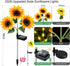 6 Pack 18 800mAh 12H IP65 Solar Flowers Outdoor Waterproof: Gifts for Mom Mothers Day - Sunflower with Vivid Large