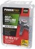 Power Pro Premium Self-Drilling Metal Screws, Zinc Plated Steel, #10 x 1-½ inches, Box of 68