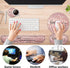 Keyboard Wrist Rest + Mouse Pad + Mouse Wrist Rest Support Set, Ergonomic Memory Foam, 4Pcs for Office