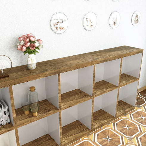 YENHOME Brown Wood Look Contact Paper, Peel and Stick Faux Dark Wood for Cabinets, Countertops, Walls, 17.7"X200"