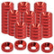 Murtenze 60Pcs Red M3 Finishing Countersunk Washers, Anodized Aluminum Alloy Screw Gaskets for Mechanical Parts