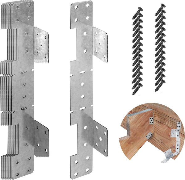 Galvanneal 18-Gauge Adjustable Stair-Stringer Connector, Interchangeable Concealed Hanger, 8 PCS with Screw