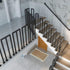 PAUANI 1 Pcs,35CM) Railing Handrails for Indoor Stairs - Balusters, Loft Railing Kit, Industrial Wrought Iron Safety
