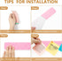 Felt Pin Board Bar Strips for Bedrooms, Self-Adhesive Cork Board with 35 Push Pins for Home Wall Decoration
