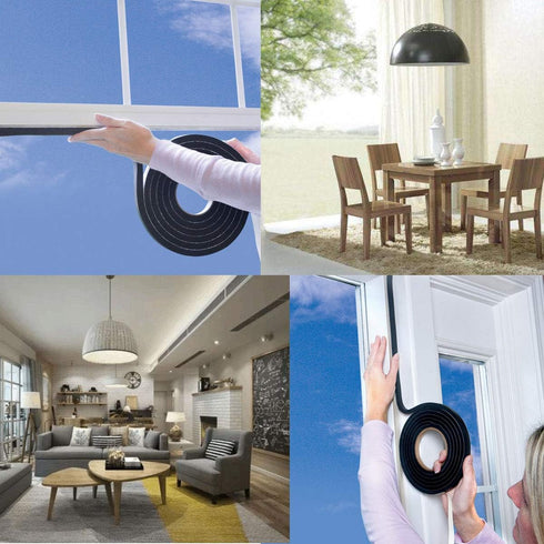 High Density Foam Tape Waterproof Sealing Strip CR Strips Neoprene Single-sided Adhesive EVA Seal 3/4in X 13Ft