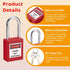 MroMax Lockout Tagout Lock - Safety Padlock Keyed Alike, 3 Pcs, Black Steel Shackle