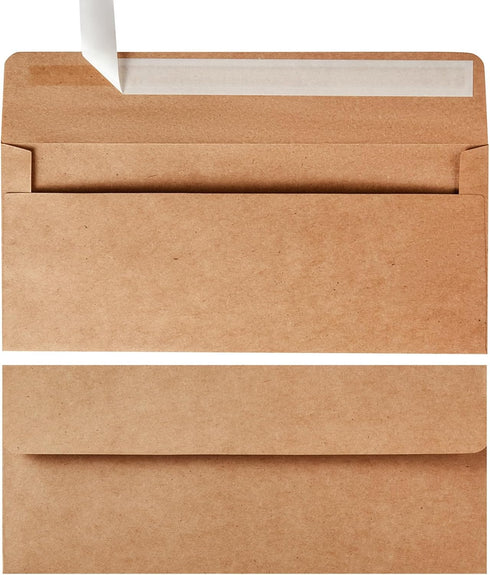 Wishop 50 Pack #10 Business Envelopes, Self Seal 4x9 Standard Envelopes for Business, Invoices, Letter Mailing