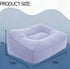 Inflatable Foot Rest for Travel, Soft Flocking Airplane Leg Rest Pillow, Portable Cushion Ottoman for Flights, Office