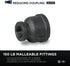 Malleable Iron Threaded Pipe Fitting Connector, 1-1/2 x 3/4 inch (Pack of 5) Reducing Coupling, Black BMRC1122-5