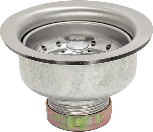 EZ-FLO Kitchen Sink Strainer with Flange and Slip Joint Nut, Stainless Steel, Standard Shank with 3-1/2 Inch Opening