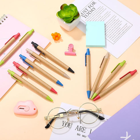 Epakh 150 Pcs Friendly Retractable Ballpoint Pens, Medium Point Black Ink Click Pens for Journaling Writing Office