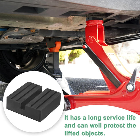 4-Pack 3 Inch Pinch M METERXITY Floor Jack Rubber Pad, Universal Rail Weld Stand Jack Square Pad Adapter for Change