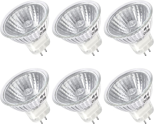 MR16 Halogen Bulb 35W Dimmable 12V GU5.3 Bi-pin Base Spotlight, 6 Pack for Landscape Lights and Track Lights