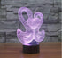 3D 16 Night Light for Kids Swan Heart to Heart Led Lamp with Remote Control Color Changing Xmas Birthday Gift for Child