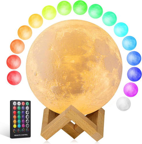 Moon Lamp Upgrade 16 Colors, Moon Light Gifts for Girls Boys Kids