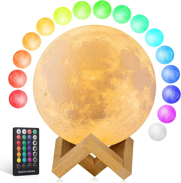 Moon Lamp Upgrade 16 Colors, Moon Light Gifts for Girls Boys Kids
