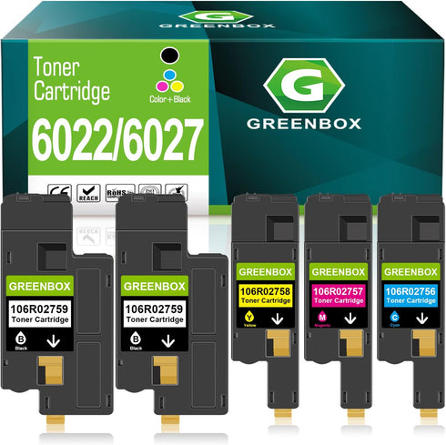 GREENBOX Remanufactured 6027 High-Yield Toner Cartridge Replacement for Xerox 6022 6027 for Phaser 6020 Printer