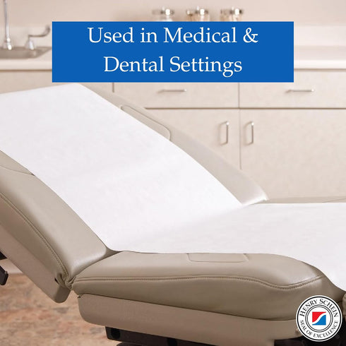 1 21"x225", Henry Schein Exam Table Paper, Roll, Smooth Standard, White, Latex-Free Ideal for Medical and Dental