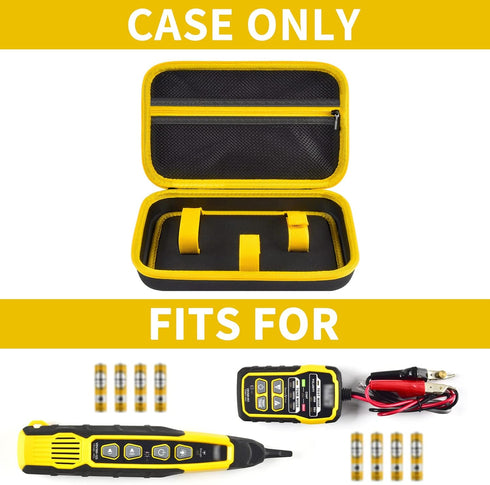 Case for Klein Tools VDV500-820/VDV500-063 Wire Tracer Tone Generator and Probe Kit Continuity Tester, Universal Storage Bag for Ethernet, Telephone, Speaker, Coax, Video, and Cable Toner (Yellow)