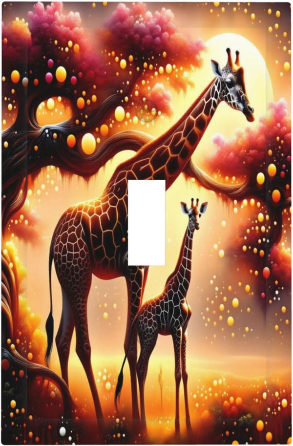 Sturin Beautiful Giraffe Wall Plate Light Switch Cover 1 Gang Single Toggle Toggle