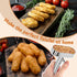 Seqiuay 7.5x3 cm) Falafel Scoop Maker, Stainless Steel Falafel Press Mold, Easy to Use and Clean, Non-Stick Meatball