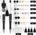 Colarr 12 Sets Beadable Pens, Bulk Bead Pens with Colorful Beads, Tassels, and Clasps for DIY Pens Making Kit for Kids