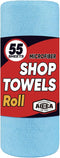 AIDEA Shop Towels, 55 Sheets Blue Microfiber Cleaning Cloth, Washable for Automotive, Kitchen