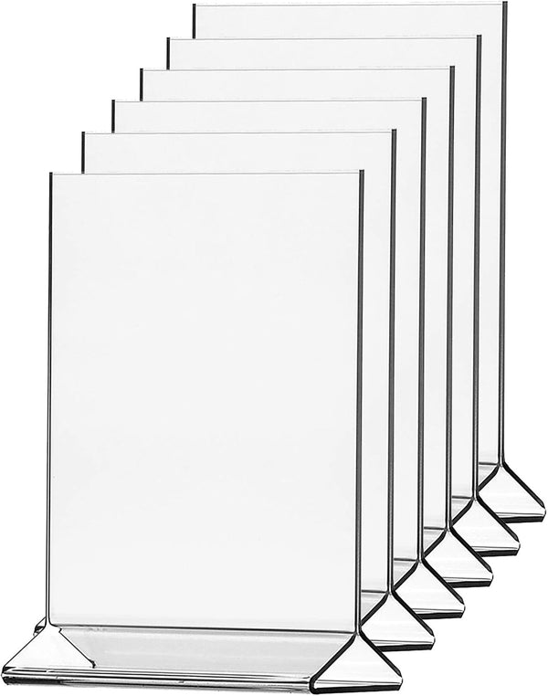 Marketing Holders 6 Pack Acrylic Sign Holder 8.5" x 11" Top Load