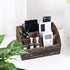 Wood Desk Organizer - Solid Dark Brown Pen Holder for Desktop, No Assembly Needed, Home Office Supplies Storage Box