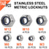 ALLWIN M3 M4 M5 M6 M8 M10 M12 Set,140PCS Nuts,304 Locknuts Assortment Kit - Metric Nylon Insert Lock Nuts Lock