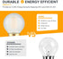 Frosted LED Ceiling Fan Light Bulbs, E26 Base 2700K Soft Warm White, Dimmable 25W Equivalent, 6 Count
