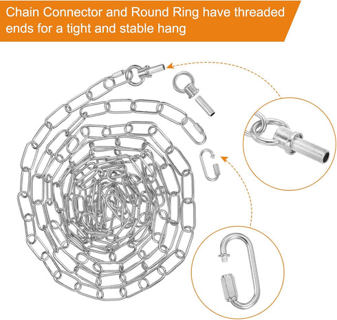 15 65 Lbs PATIKIL Feet Lighting Chain for Hanging Lamp, Chandelier Chain Light Fixture Chain Load Capacity for Pendant