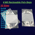 Reclosable Zip Poly Bags White Block - 3 x 5 W (100 Bags) 4 Mil Clear Plastic with Resealable Lock Seal
