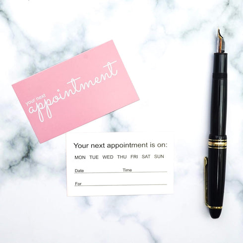 RXBC2011 Appointment Reminder Cards Pack of 100, Pink