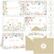 KOPOOEOE 100 Sets Wildflower Thank You Cards with Kraft Envelopes Sticker Watercolor Floral