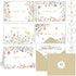 KOPOOEOE 100 Sets Wildflower Thank You Cards with Kraft Envelopes Sticker Watercolor Floral