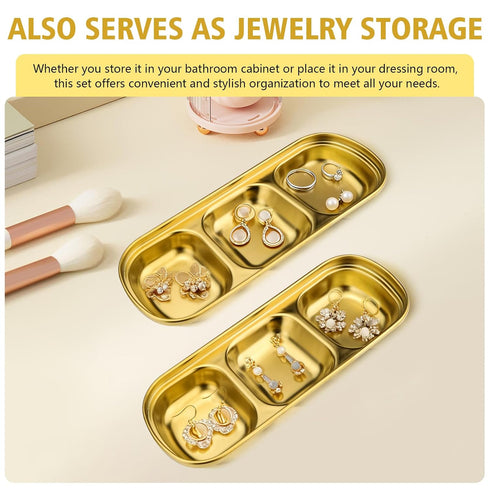 Chihutown 8PCS 3-Compartment 8.113.150.94in/20.682.4cm Esthetician Bowls, Thickened Stainless Steel Facial Skincare