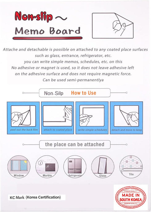 Dry Erase Board Refrigerator Whiteboard Sticker, Easy Removable Non Magnetic Marker Board Sheets