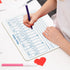 Dry Erase Place Value White Board, 9" x 12" Double Side Table Math Manipulatives Lapboard for Kids Classroom