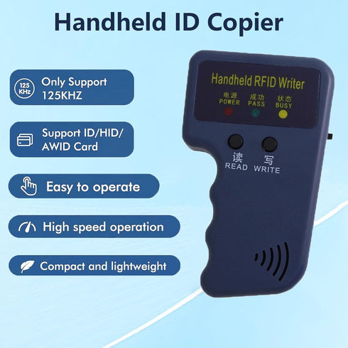 Ytzord 125kHz T5577/EM4305 6 5 Handheld RFID Reader and Writer, Portable ID Card Copier Device for Includes Blank Key