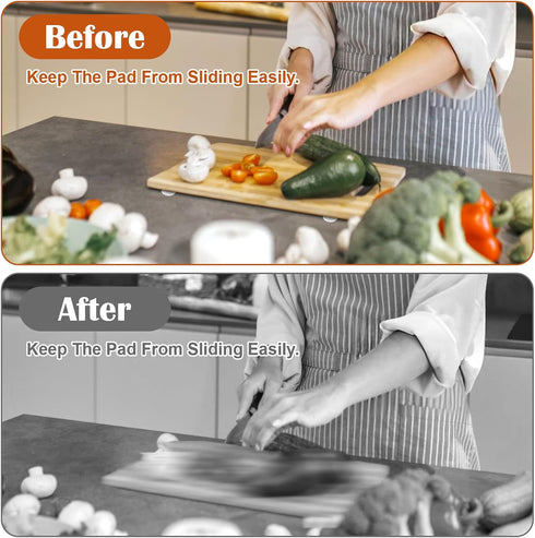 Shimmeroo 4Pcs 1.6 Inch Countertops Cutting Board Feet Non Slip - Self Adhesive Silicone Pads No Screws Needed Thick